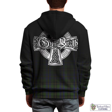 MacInnes Tartan Hoodie Featuring Alba Gu Brath Family Crest Celtic Inspired