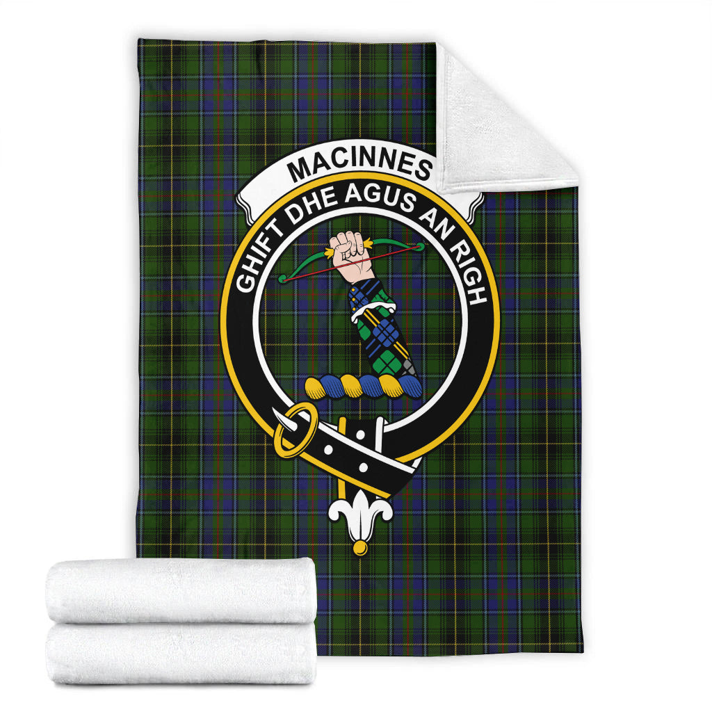 macinnes-tartab-blanket-with-family-crest