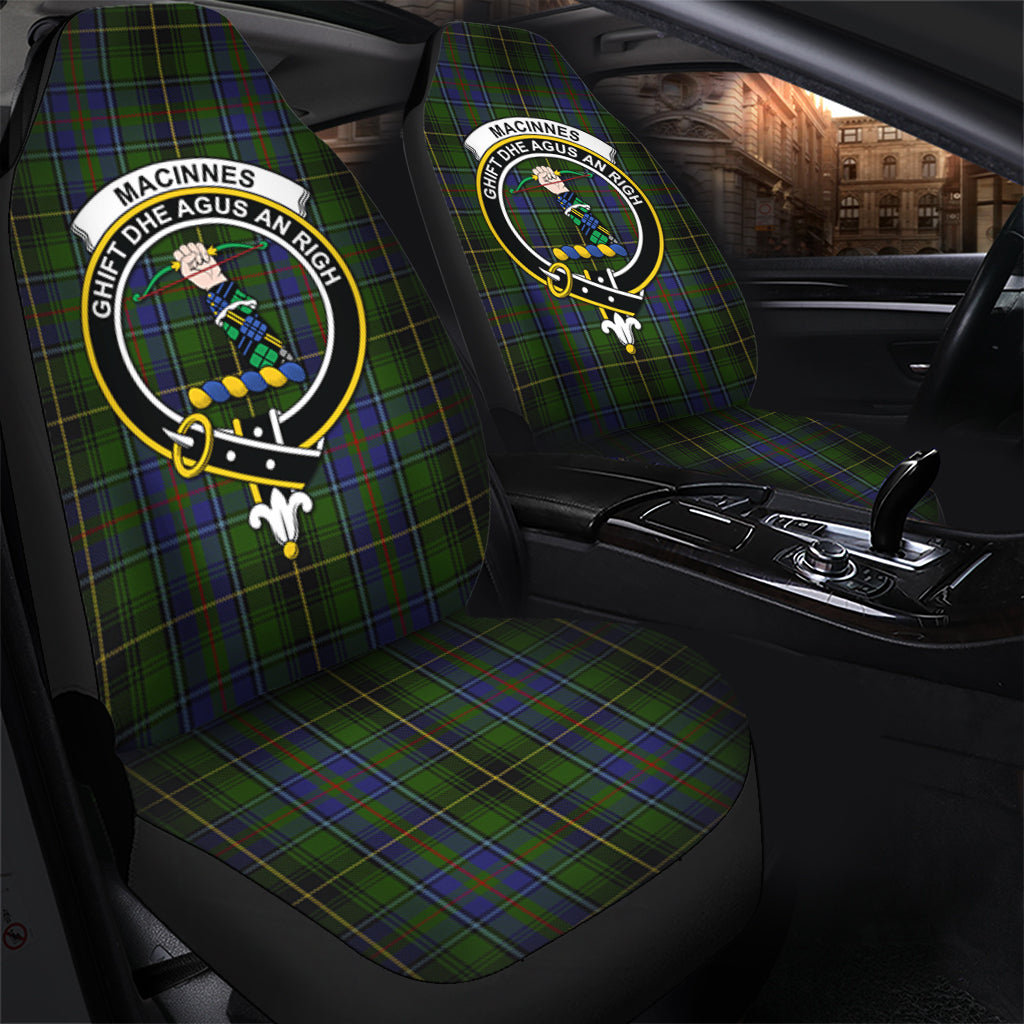 MacInnes Tartan Car Seat Cover with Family Crest - Tartanvibesclothing