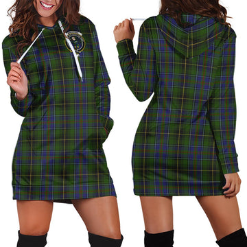 MacInnes Tartan Hoodie Dress with Family Crest