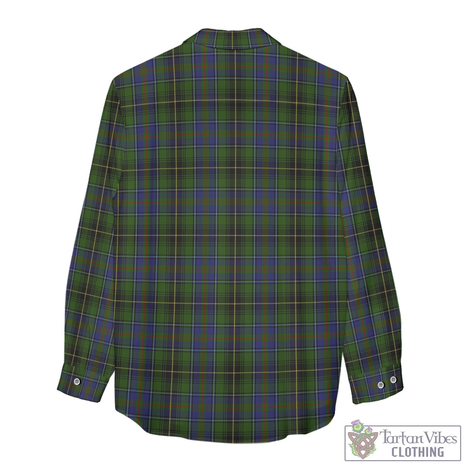 Tartan Vibes Clothing MacInnes Tartan Womens Casual Shirt with Family Crest