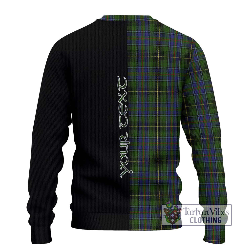 MacInnes (McInnes) Tartan Knitted Sweater with Family Crest and Half Of Me Style - Tartanvibesclothing Shop