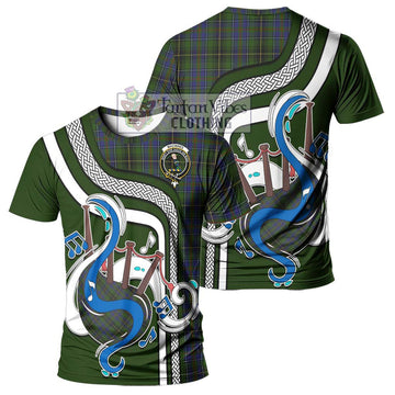 MacInnes (McInnes) Tartan T-Shirt with Epic Bagpipe Style