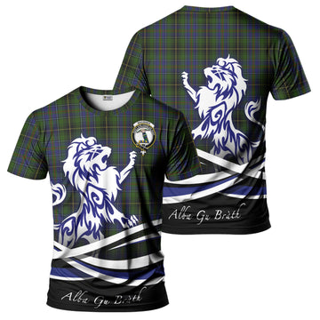 MacInnes Tartan T-Shirt with Alba Gu Brath Regal Lion Emblem