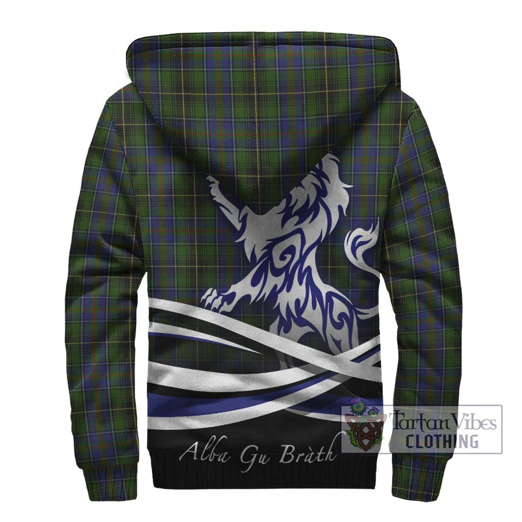 MacInnes (McInnes) Tartan Sherpa Hoodie with Alba Gu Brath Regal Lion Emblem - Tartanvibesclothing Shop