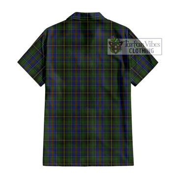 MacInnes (McInnes) Tartan Short Sleeve Button Shirt with Family Crest DNA In Me Style