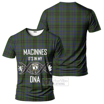 MacInnes Tartan T-Shirt with Family Crest DNA In Me Style
