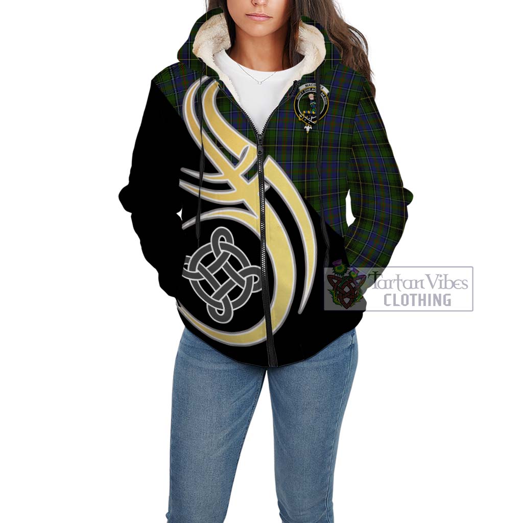 MacInnes (McInnes) Tartan Sherpa Hoodie with Family Crest and Celtic Symbol Style Unisex - Tartan Vibes Clothing