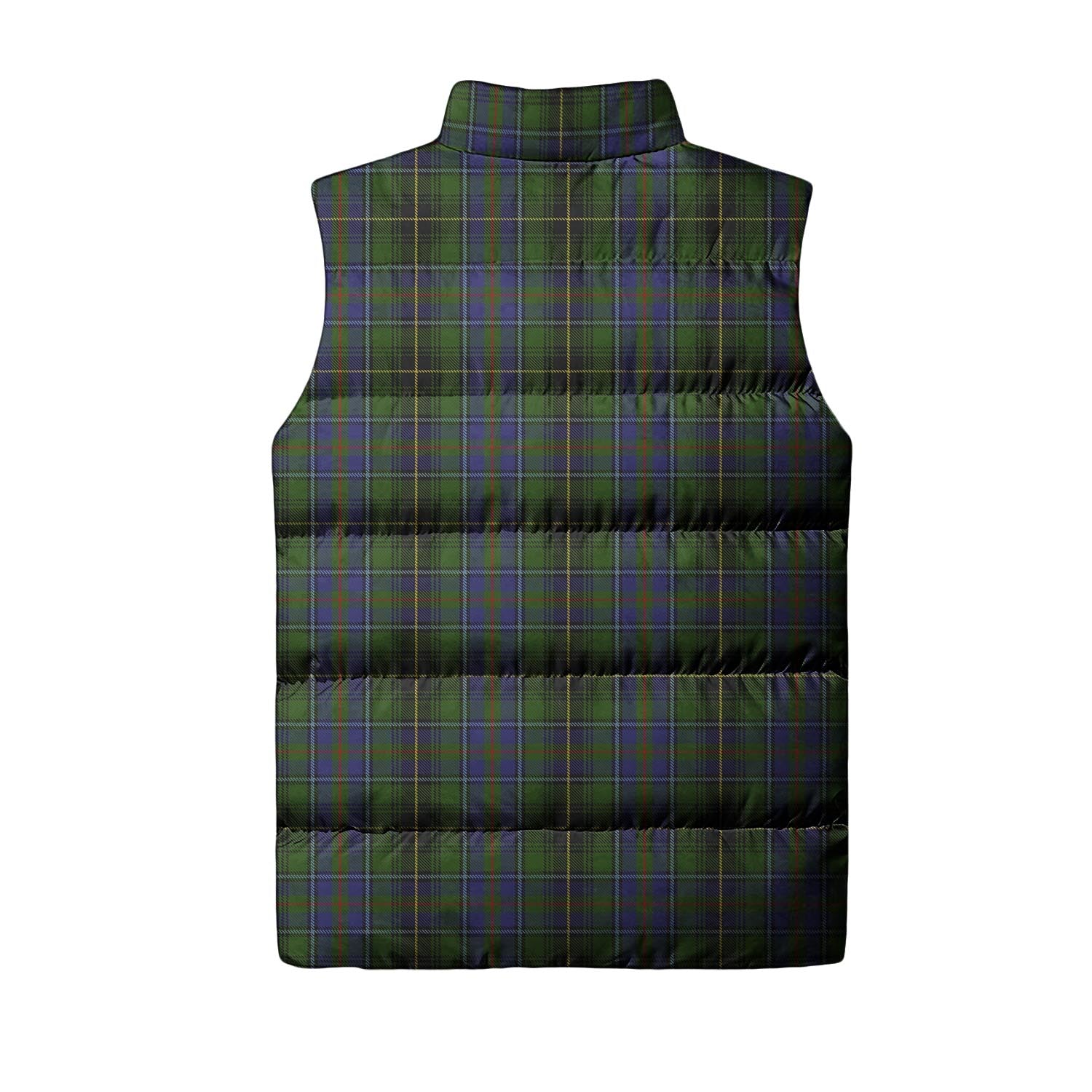 MacInnes Tartan Sleeveless Puffer Jacket with Family Crest - Tartanvibesclothing