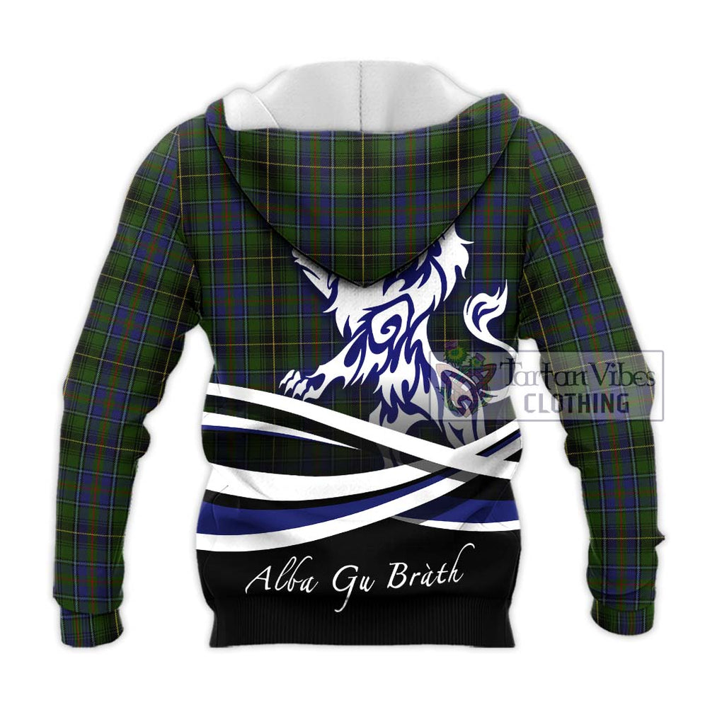 MacInnes (McInnes) Tartan Knitted Hoodie with Alba Gu Brath Regal Lion Emblem - Tartanvibesclothing Shop