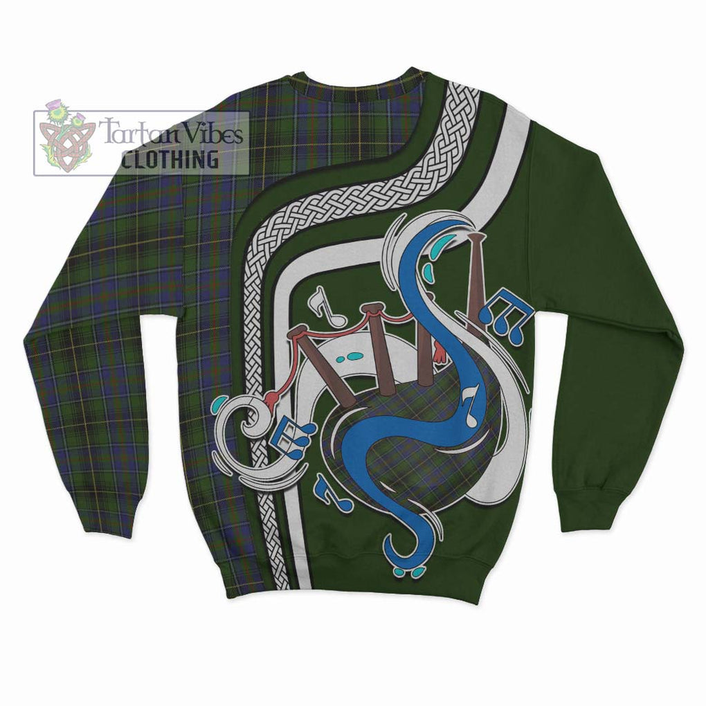 Tartan Vibes Clothing MacInnes Tartan Sweatshirt with Epic Bagpipe Style