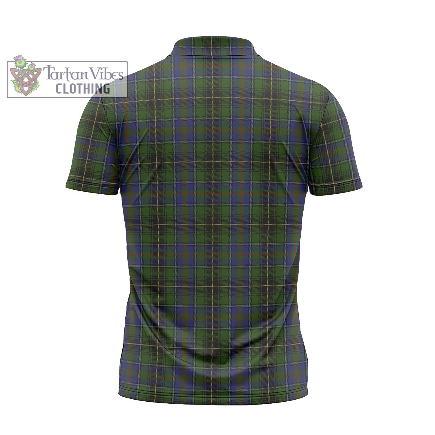 Tartan Vibes Clothing MacInnes Tartan Zipper Polo Shirt with Family Crest