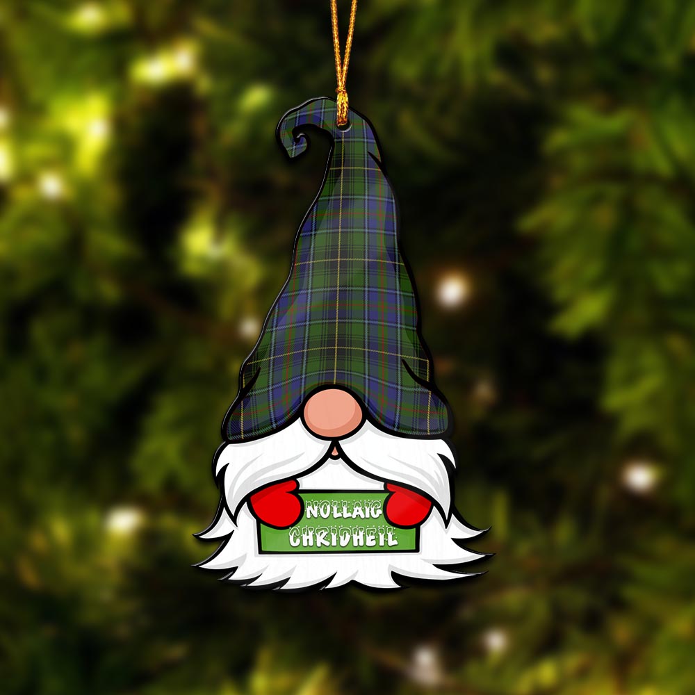 MacInnes Gnome Christmas Ornament with His Tartan Christmas Hat - Tartanvibesclothing
