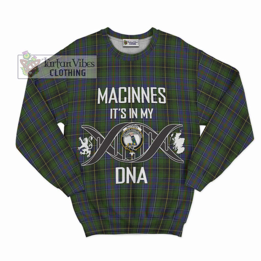 MacInnes (McInnes) Tartan Sweatshirt with Family Crest DNA In Me Style - Tartanvibesclothing Shop