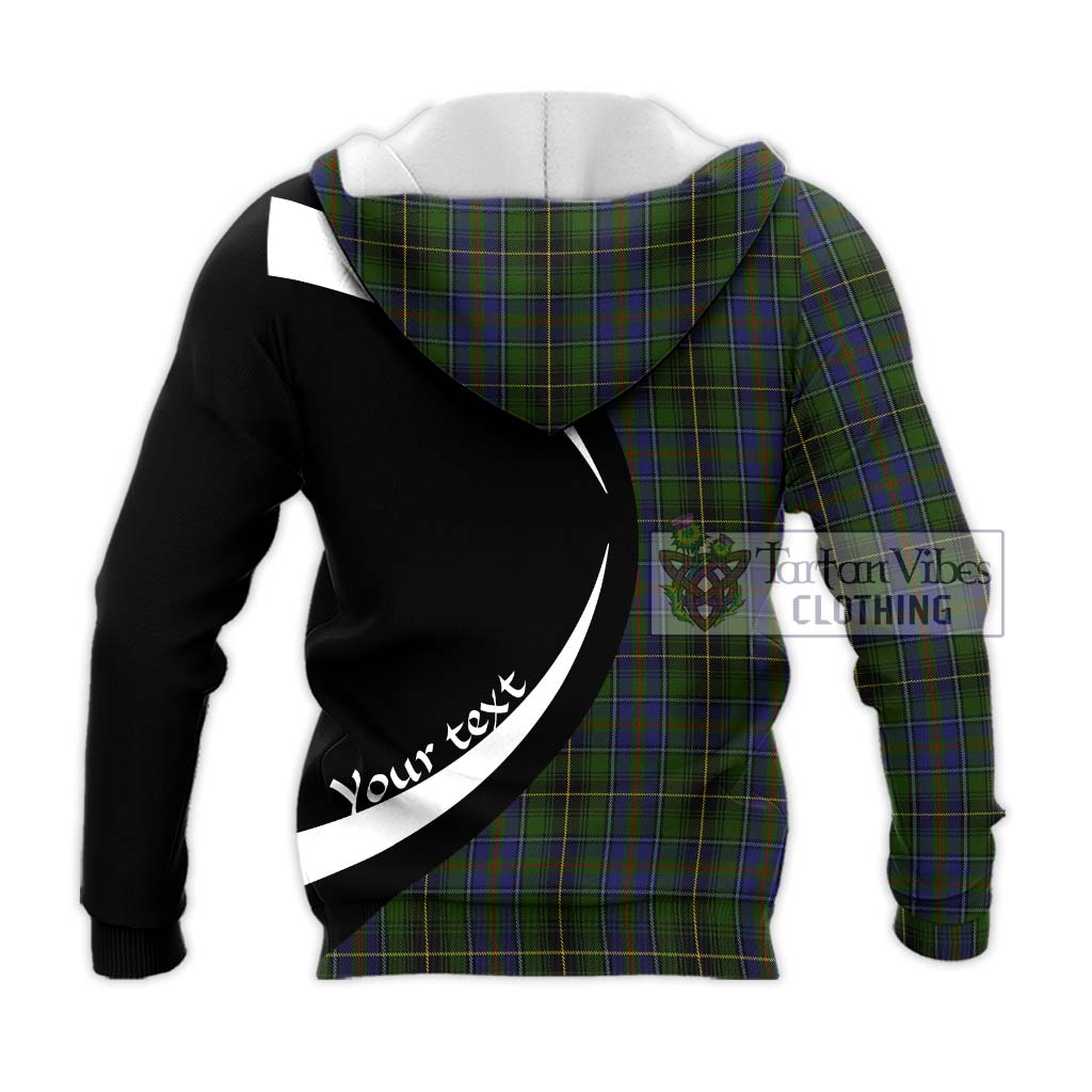 MacInnes (McInnes) Tartan Knitted Hoodie with Family Crest Circle Style - Tartan Vibes Clothing