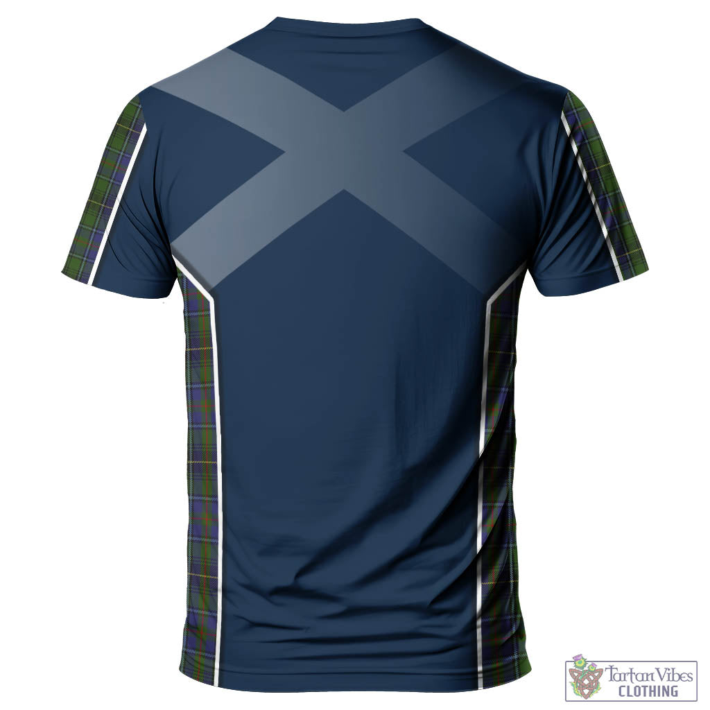 Tartan Vibes Clothing MacInnes Tartan T-Shirt with Family Crest and Scottish Thistle Vibes Sport Style
