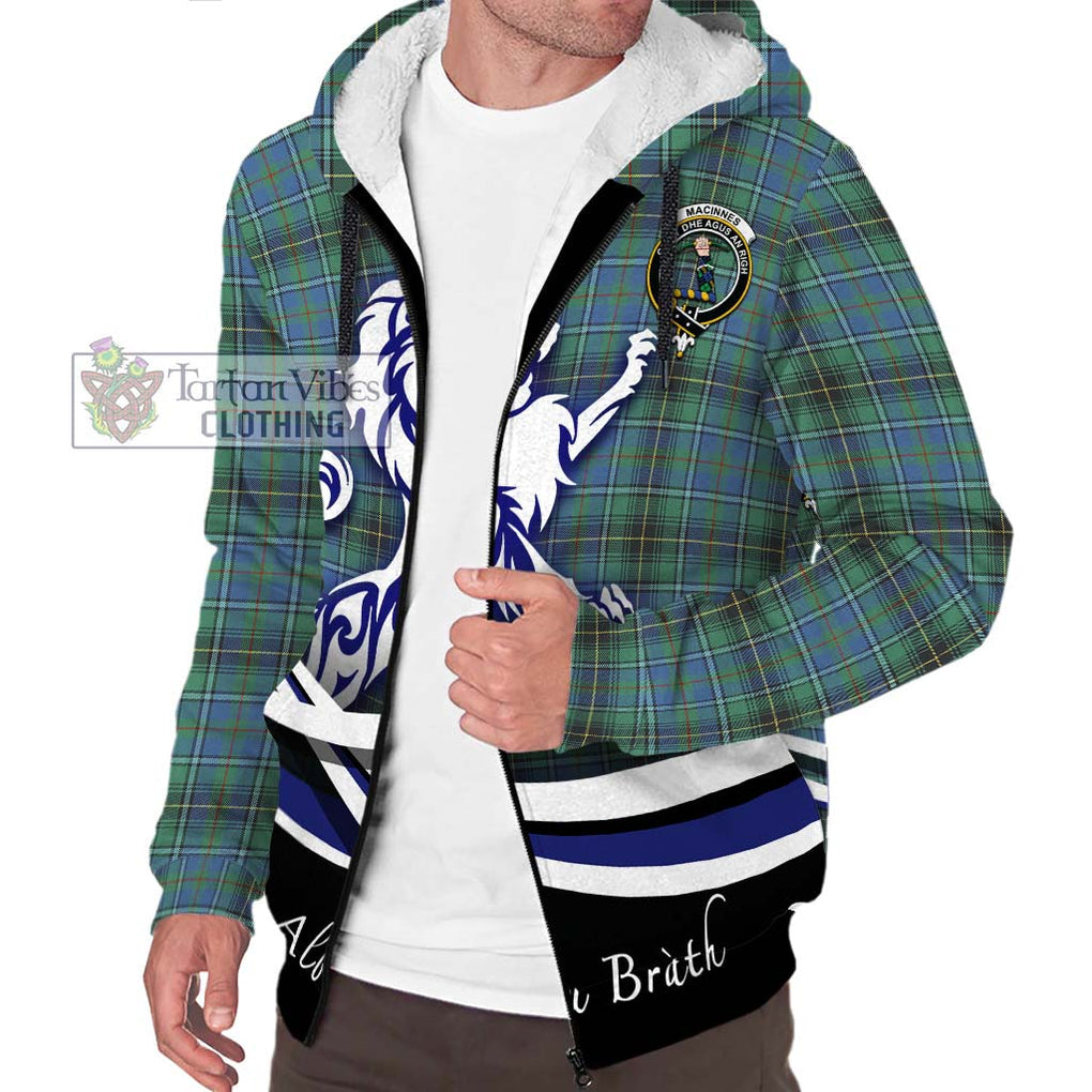 MacInnes Ancient Tartan Sherpa Hoodie with Alba Gu Brath Regal Lion Emblem Unisex S - Tartanvibesclothing Shop