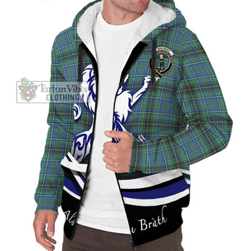 MacInnes Ancient Tartan Sherpa Hoodie with Alba Gu Brath Regal Lion Emblem