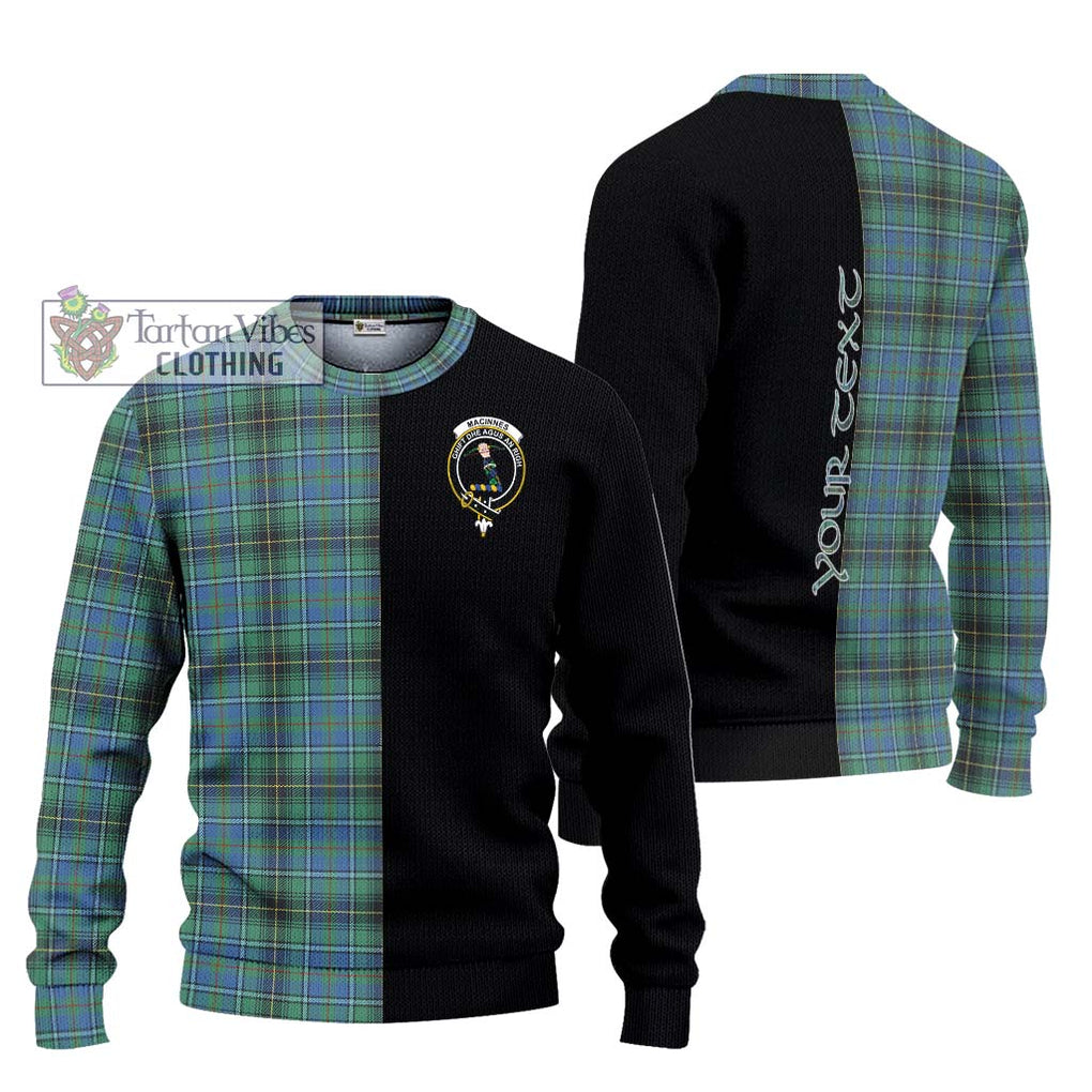 MacInnes Ancient Tartan Knitted Sweater with Family Crest and Half Of Me Style Unisex - Tartanvibesclothing Shop