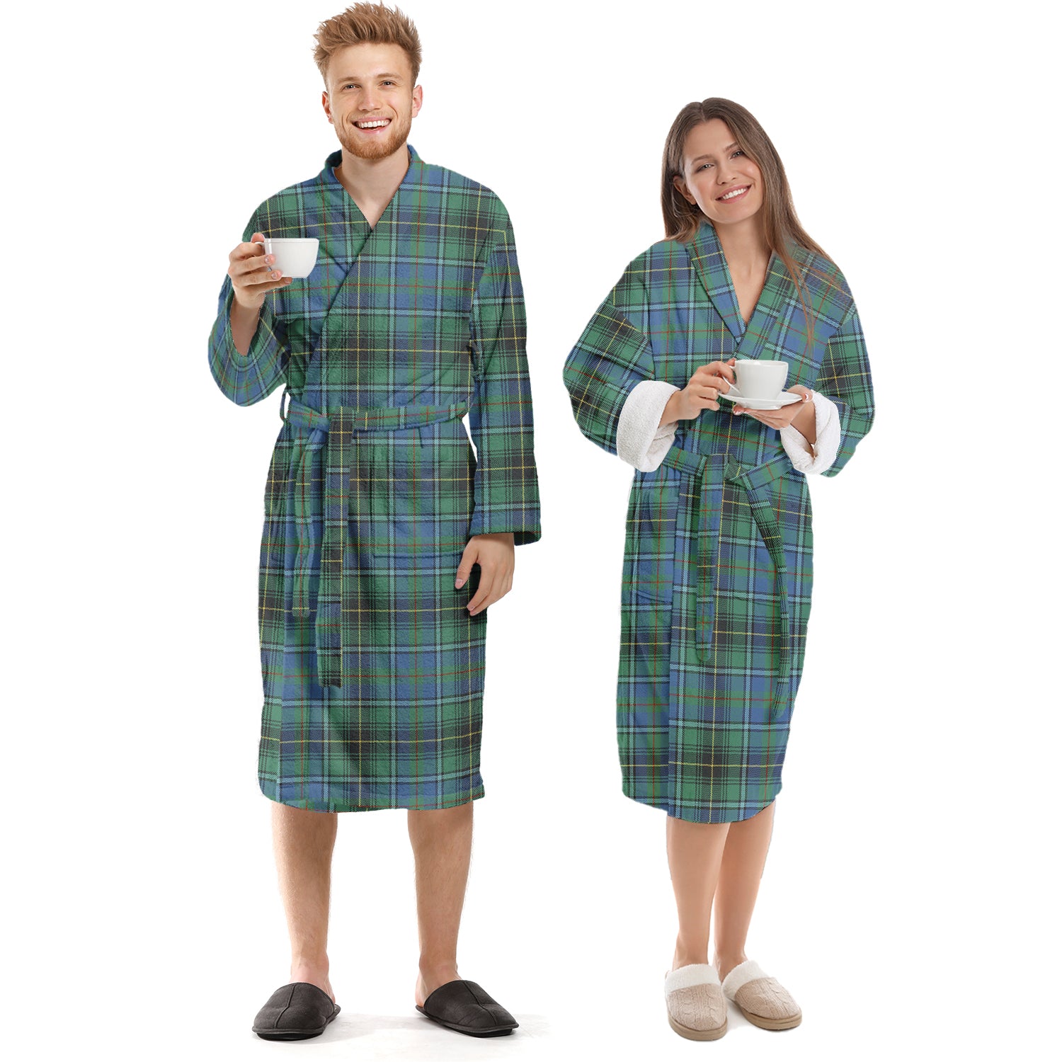 MacInnes Ancient Tartan Bathrobe Unisex S - Tartan Vibes Clothing