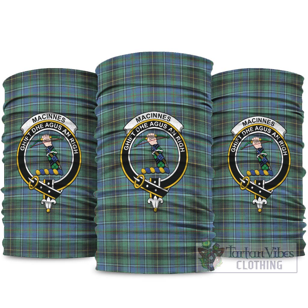 MacInnes Ancient Tartan Neck Gaiters, Tartan Bandanas, Tartan Head Band with Family Crest