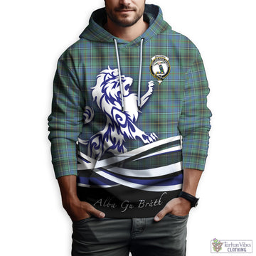 MacInnes Ancient Tartan Hoodie with Alba Gu Brath Regal Lion Emblem