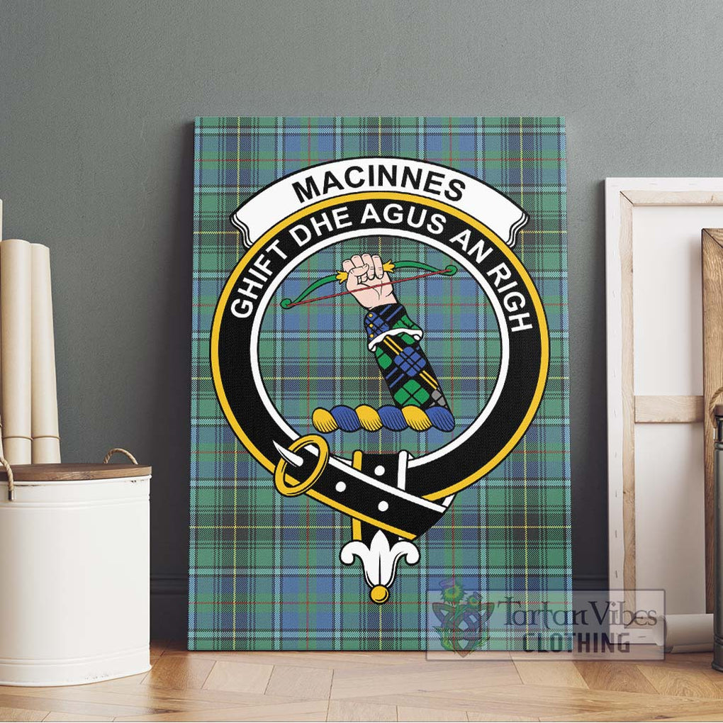 MacInnes Ancient Tartan Canvas Print Wall Art with Family Crest Without Frame - Tartan Vibes Clothing