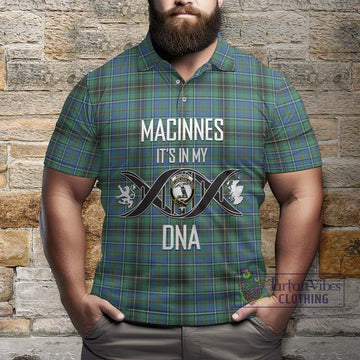 MacInnes Ancient Tartan Polo Shirt with Family Crest DNA In Me Style