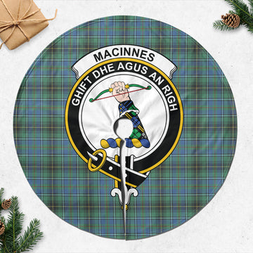 MacInnes Ancient Tartan Christmas Tree Skirt with Family Crest