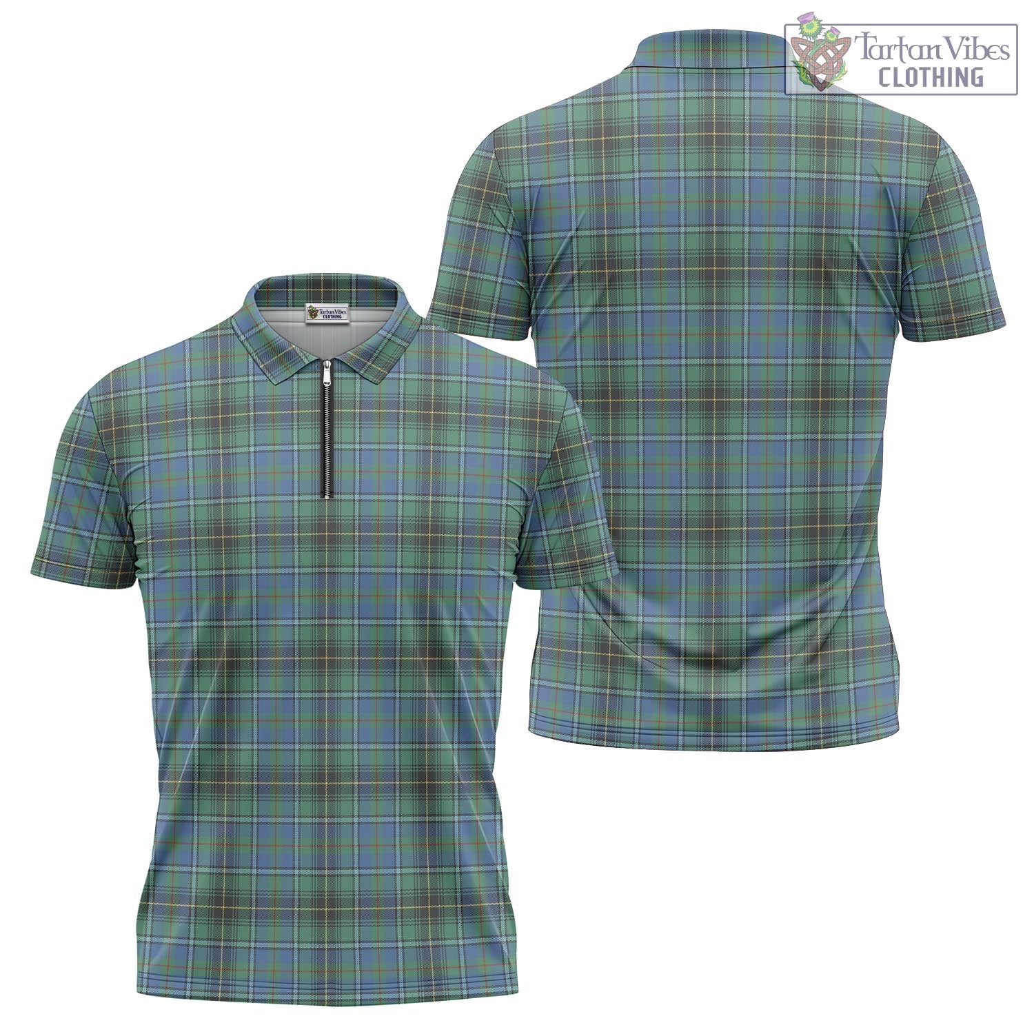 Tartan Vibes Clothing MacInnes Ancient Tartan Zipper Polo Shirt