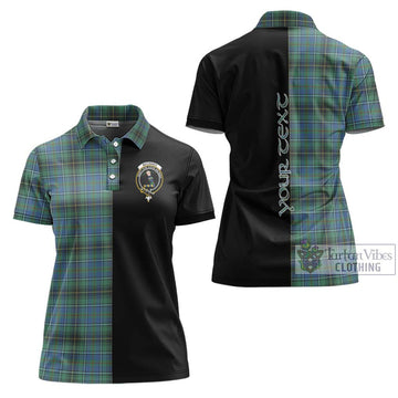 MacInnes Ancient Tartan Women's Polo Shirt with Family Crest and Half Of Me Style