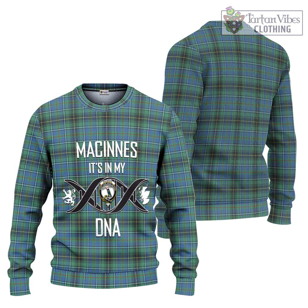 MacInnes Ancient Tartan Knitted Sweater with Family Crest DNA In Me Style Unisex - Tartanvibesclothing Shop