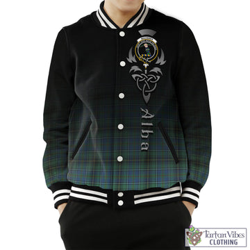 MacInnes Ancient Tartan Baseball Jacket Featuring Alba Gu Brath Family Crest Celtic Inspired