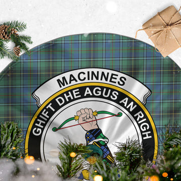 MacInnes Ancient Tartan Christmas Tree Skirt with Family Crest