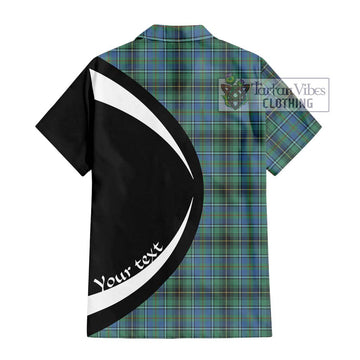 MacInnes Ancient Tartan Short Sleeve Button Up with Family Crest Circle Style