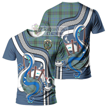 MacInnes Ancient Tartan T-Shirt with Epic Bagpipe Style