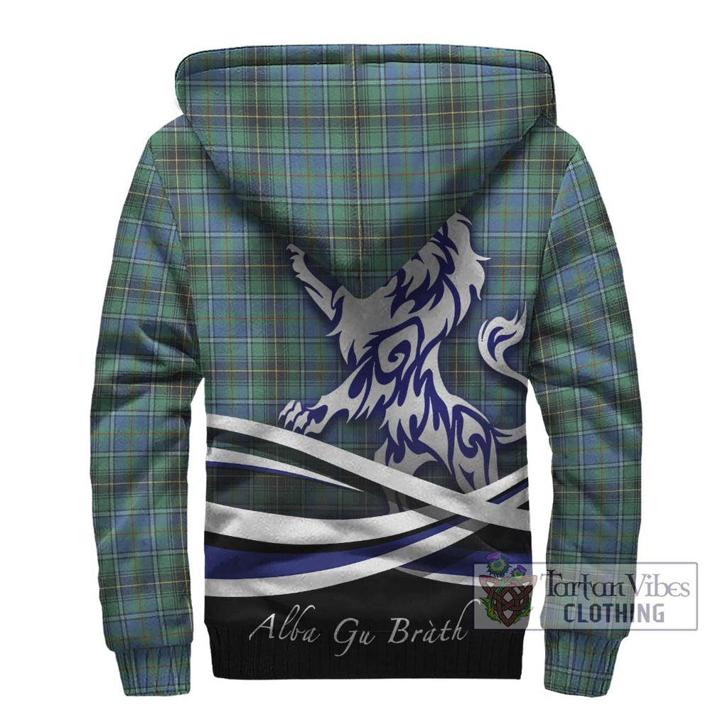 MacInnes Ancient Tartan Sherpa Hoodie with Alba Gu Brath Regal Lion Emblem - Tartanvibesclothing Shop