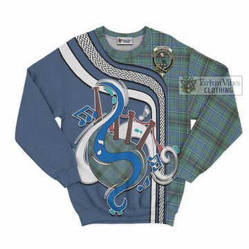 MacInnes Ancient Tartan Sweatshirt with Epic Bagpipe Style