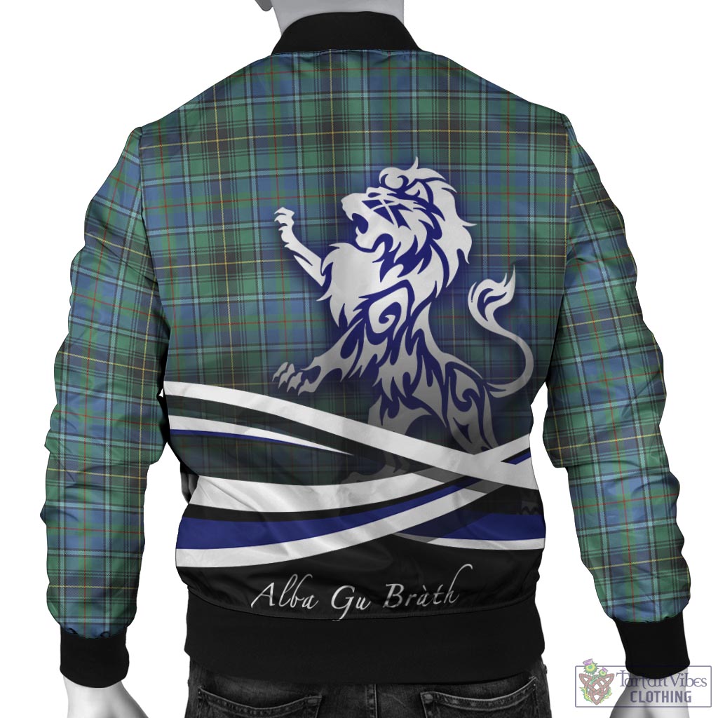 Tartan Vibes Clothing MacInnes Ancient Tartan Bomber Jacket with Alba Gu Brath Regal Lion Emblem