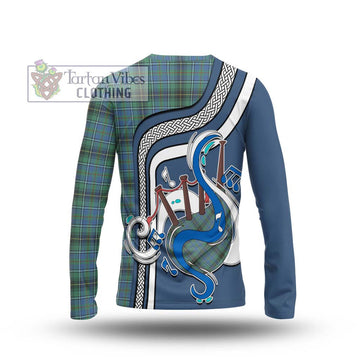 MacInnes Ancient Tartan Long Sleeve T-Shirt with Epic Bagpipe Style