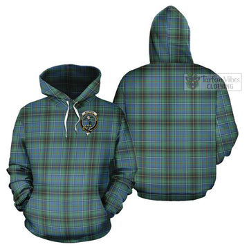 MacInnes Ancient Tartan Cotton Hoodie with Family Crest