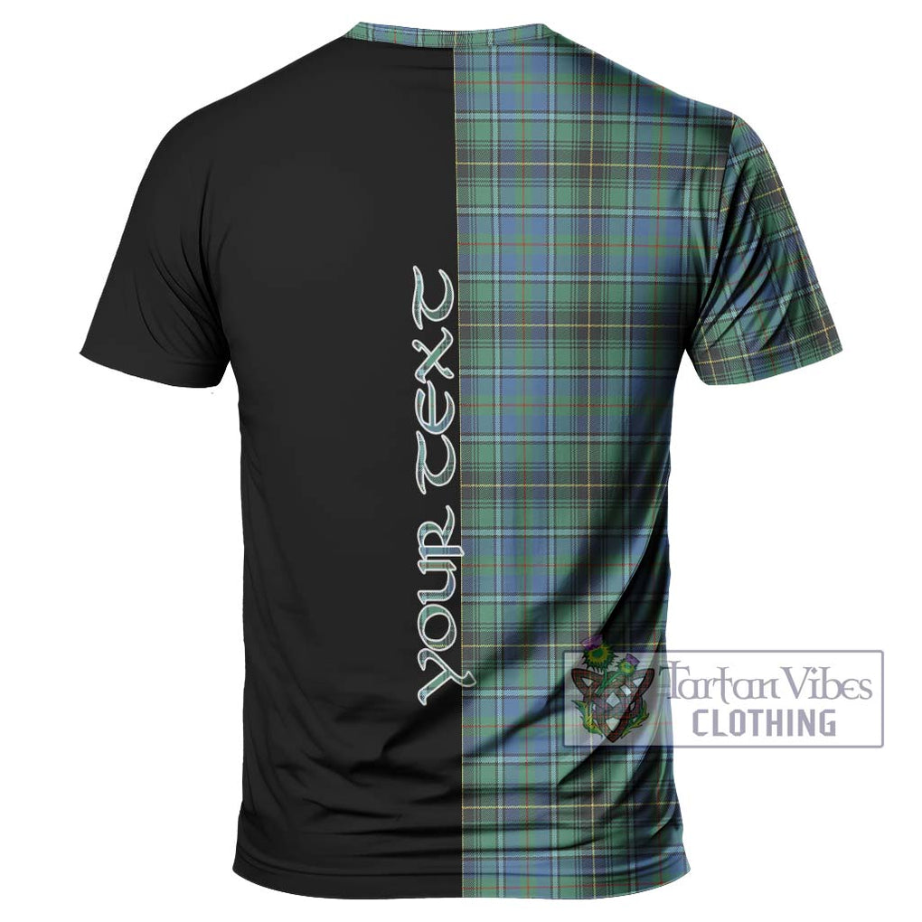 MacInnes Ancient Tartan T-Shirt with Family Crest and Half Of Me Style - Tartanvibesclothing Shop