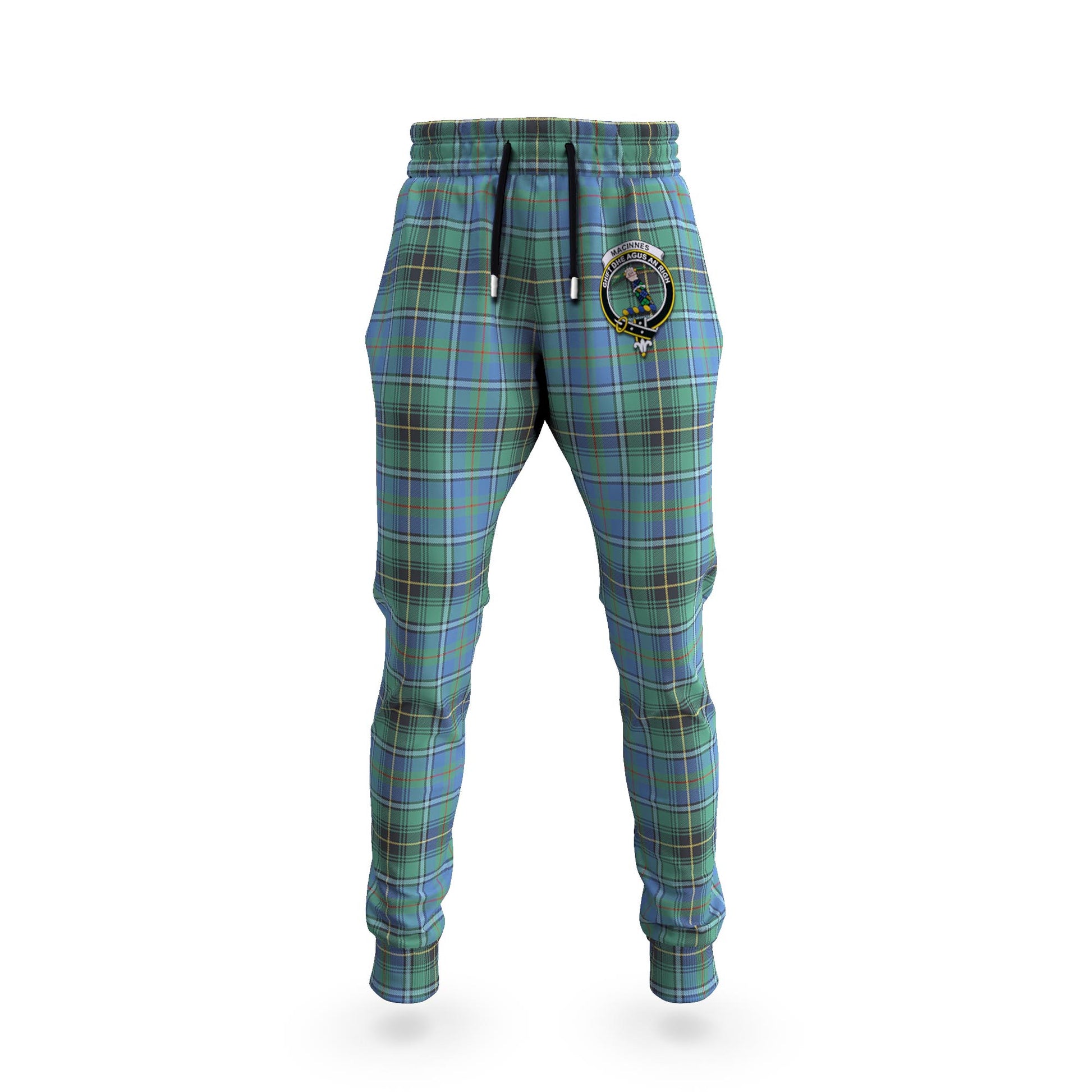 MacInnes Ancient Tartan Joggers Pants with Family Crest 5XL - Tartan Vibes Clothing