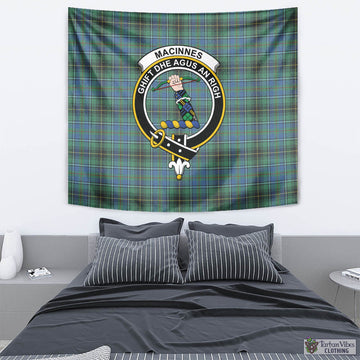 MacInnes Ancient Tartan Tapestry Wall Hanging and Home Decor for Room with Family Crest