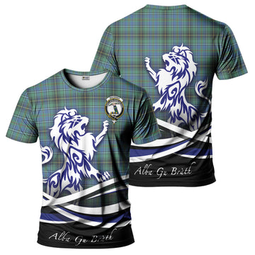 MacInnes Ancient Tartan T-Shirt with Alba Gu Brath Regal Lion Emblem