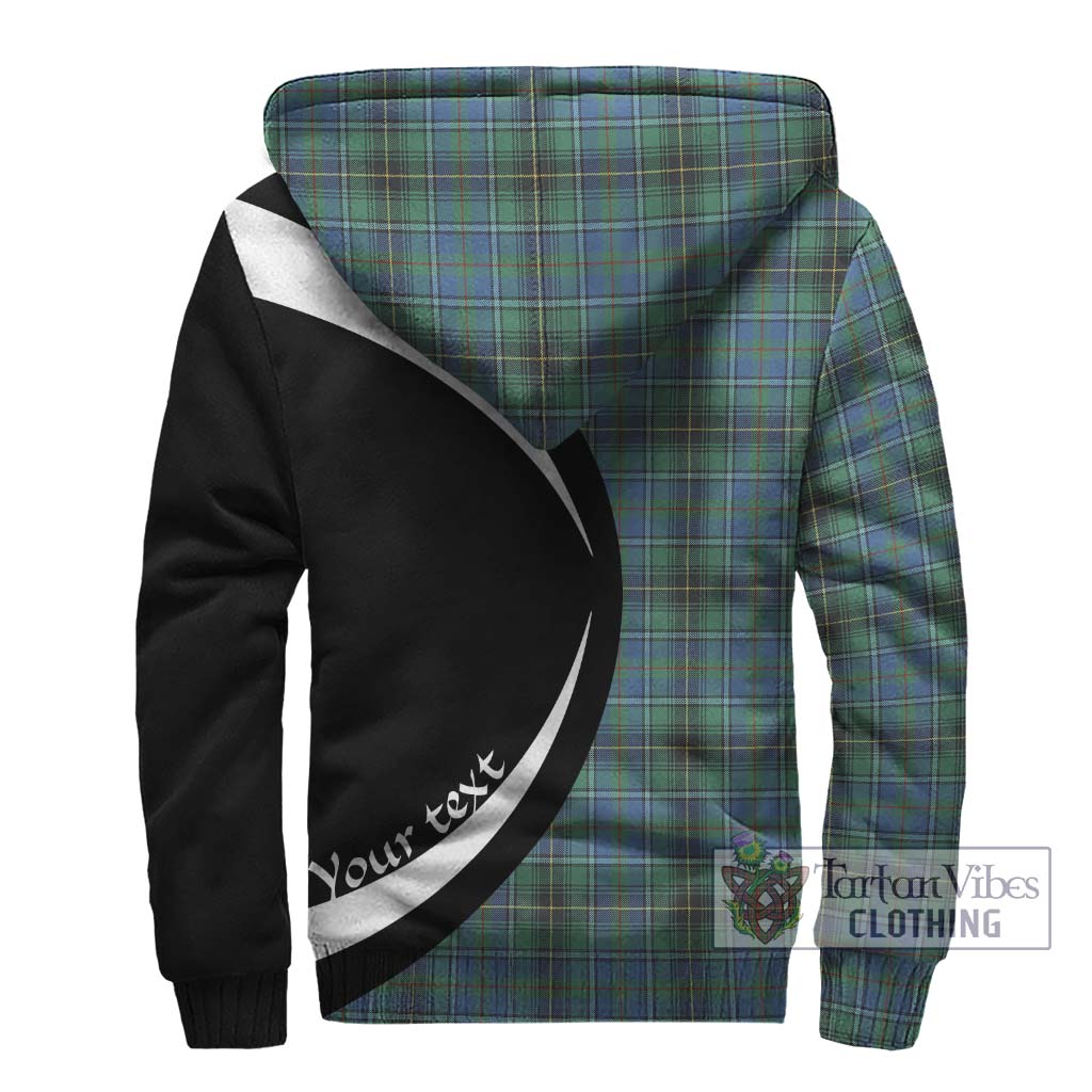 MacInnes Ancient Tartan Sherpa Hoodie with Family Crest Circle Style - Tartan Vibes Clothing