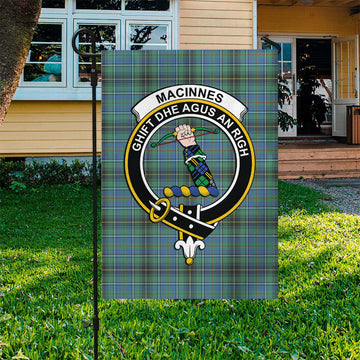 MacInnes Ancient Tartan Flag with Family Crest