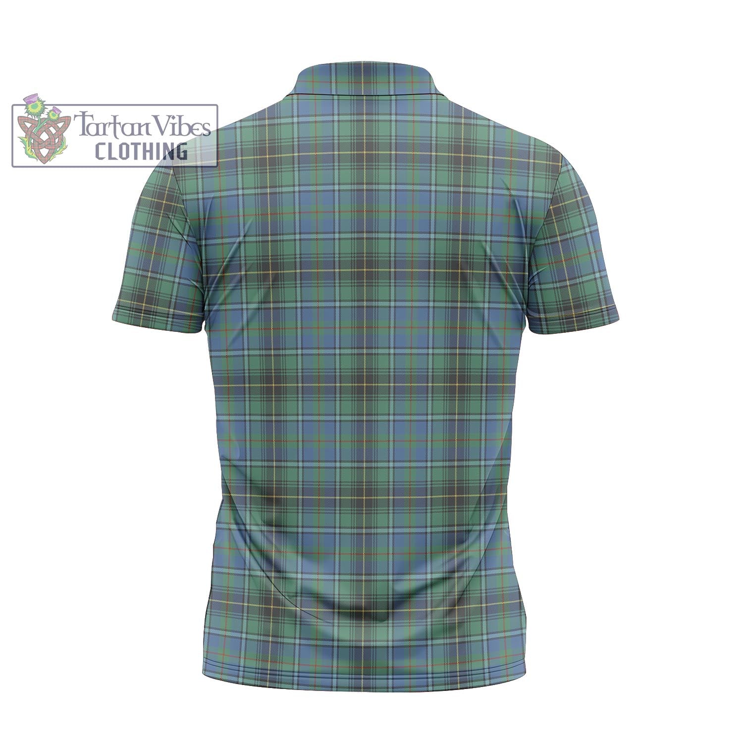 Tartan Vibes Clothing MacInnes Ancient Tartan Zipper Polo Shirt with Family Crest