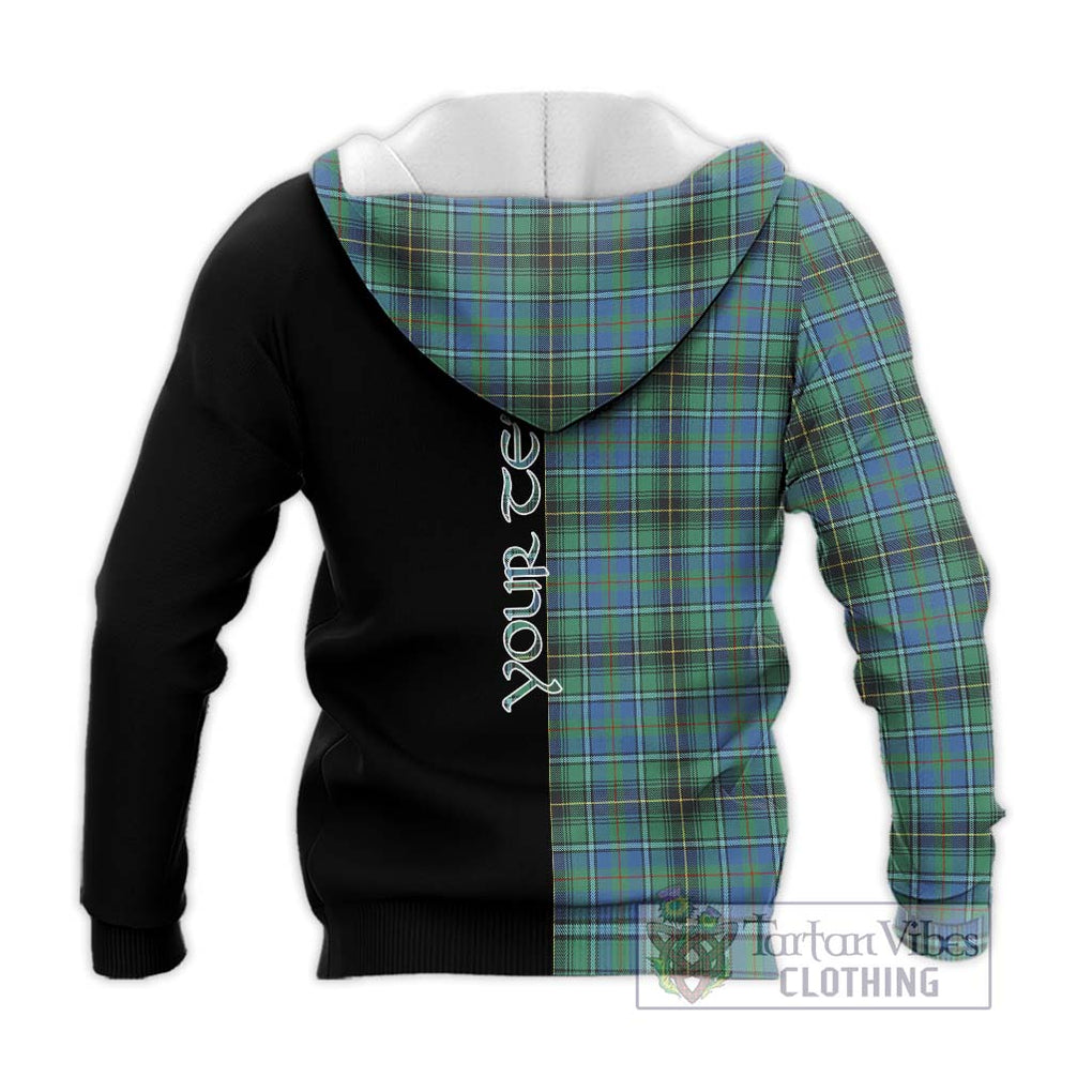 MacInnes Ancient Tartan Knitted Hoodie with Family Crest and Half Of Me Style - Tartanvibesclothing Shop