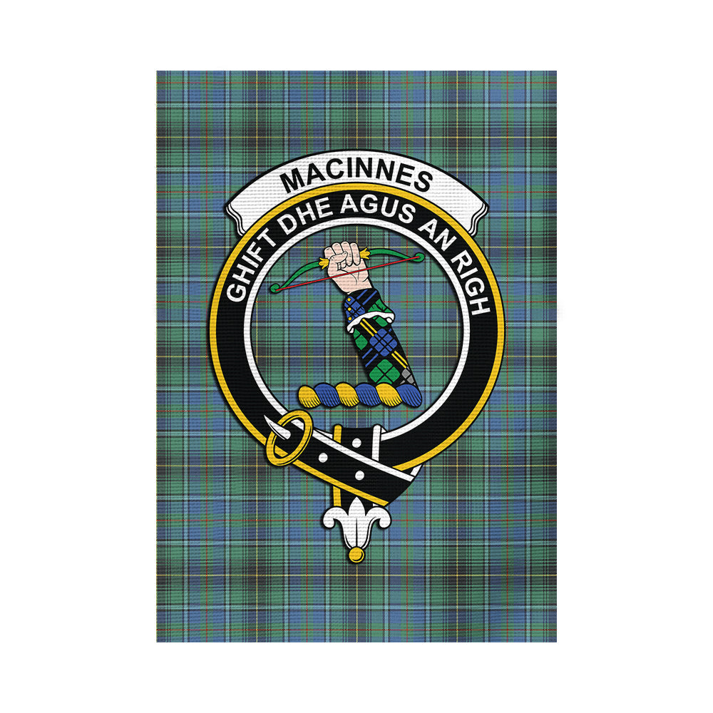 MacInnes Ancient Tartan Flag with Family Crest - Tartan Vibes Clothing